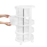Round Plastic Storage Cart by Simply Tidy