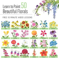 Let's Paint with FolkArt® One Stroke™ A-Z of Floral Painting Kit