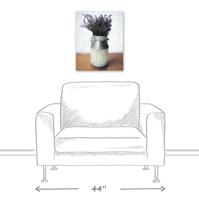 Lavendar Bundle In Vase 16" x 20" Canvas Wall Art
