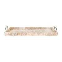 Hello Honey® 3ft. Decorative Rattan Tray with Metal Handles