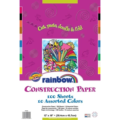 Pacon® Rainbow® 12" x 18" Assorted Construction Paper Pad