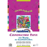 Pacon® Rainbow® 12" x 18" Assorted Construction Paper Pad