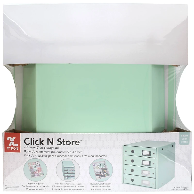 Xyron® Mint Green 4 Drawer Click N Store Storage Box