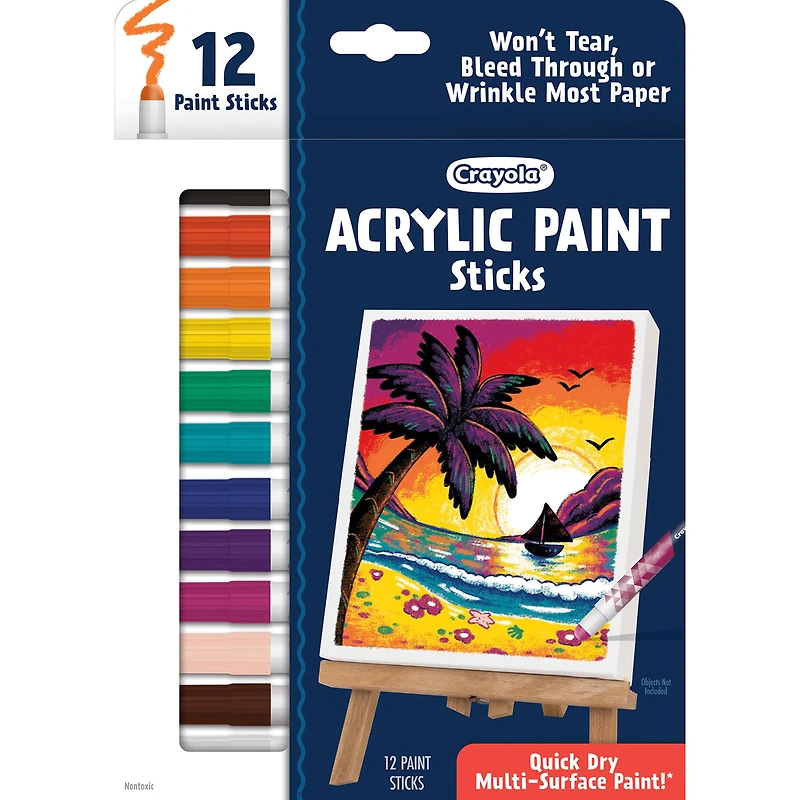 Crayola® Acrylic Paint Doodle Sticks, 2 Packs of 12