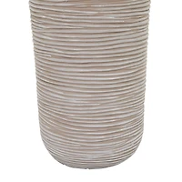 4ft. Green Sago Palm Faux Foliage Artificial Plant with Beige Ceramic Pot