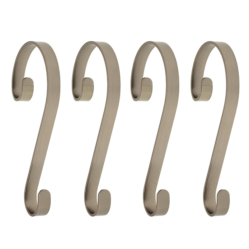 Haute Decor Stocking Scroll® Pewter Stocking Holders, 4ct.