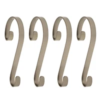 Haute Decor Stocking Scroll® Pewter Stocking Holders, 4ct.