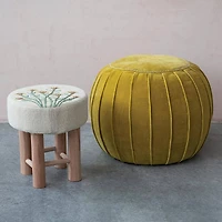 Hello Honey® Bohemian Floral Embroidery Upholstered Stool