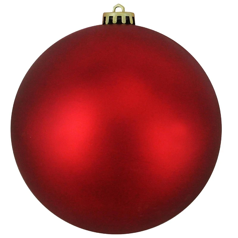8" Red Shatterproof Matte Commercial Christmas Ball Ornament