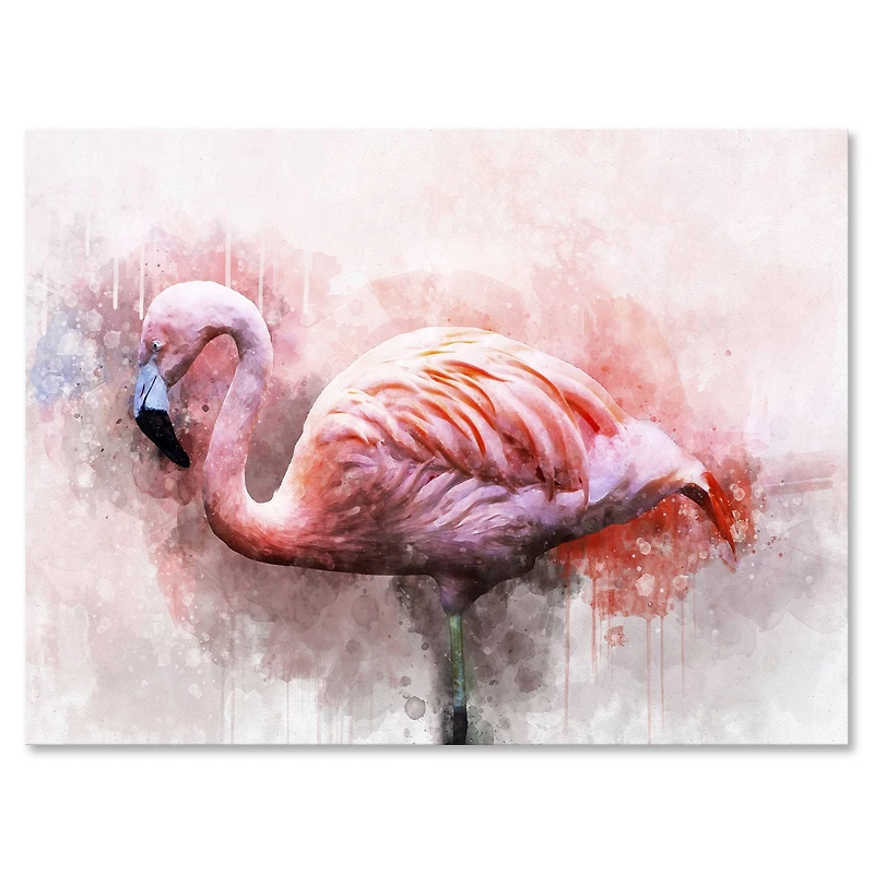 Designart - Portrait of Pink Flamingo V