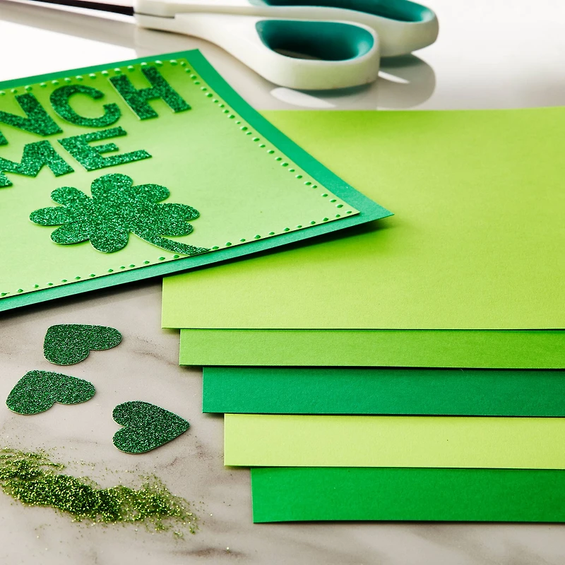 Feathered Green 6" x 6.5" Cardstock Paper by Recollections™, 100 Sheets