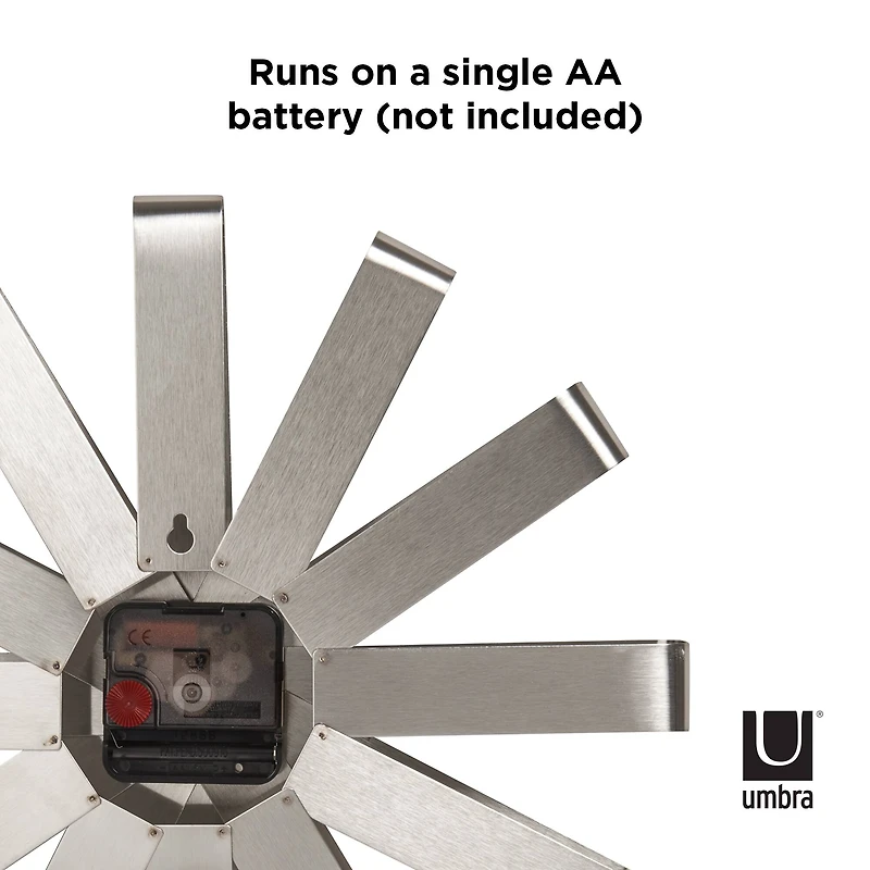 Umbra 12" Steel Ribbon Round Wall Clock