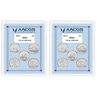 2001P & 2001D Statehood Quarters Graded MS63 Brilliant Uncirculated 