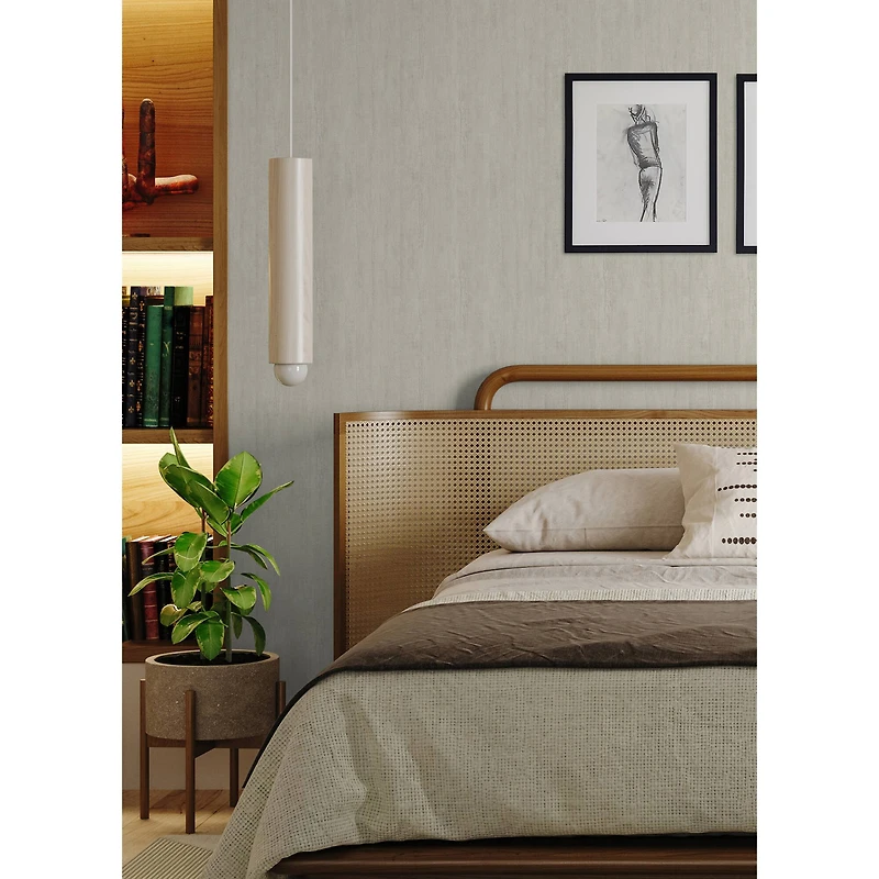 RoomMates Cream Dimensional Natural Wood Peel & Stick Wallpaper