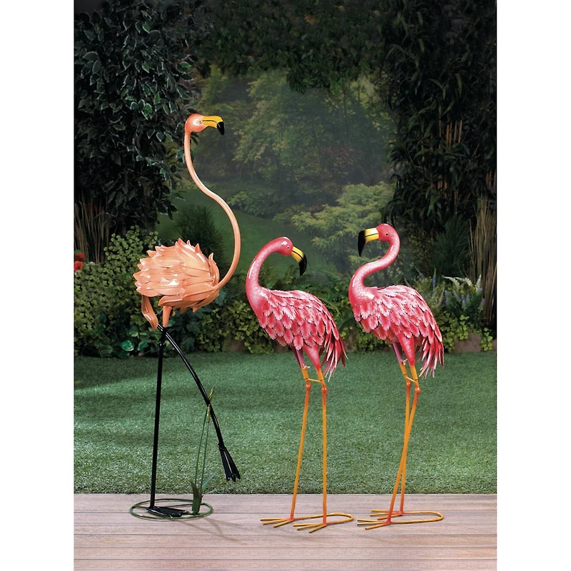 34.5" Bright Standing Flamingo