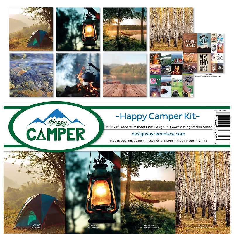 Reminisce Collection Kit 12"X12"-Happy Camper