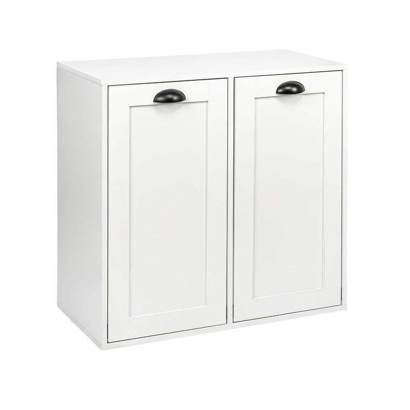 Household Essentials 30" Scandi White Finish Laundry Sorter Cabinet
