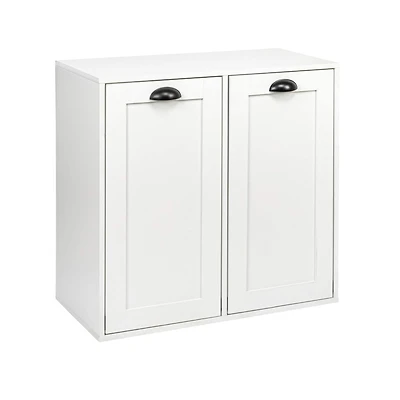 Household Essentials 30" Scandi White Finish Laundry Sorter Cabinet