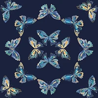 RoomMates Blue Papillon Peel & Stick Wallpaper