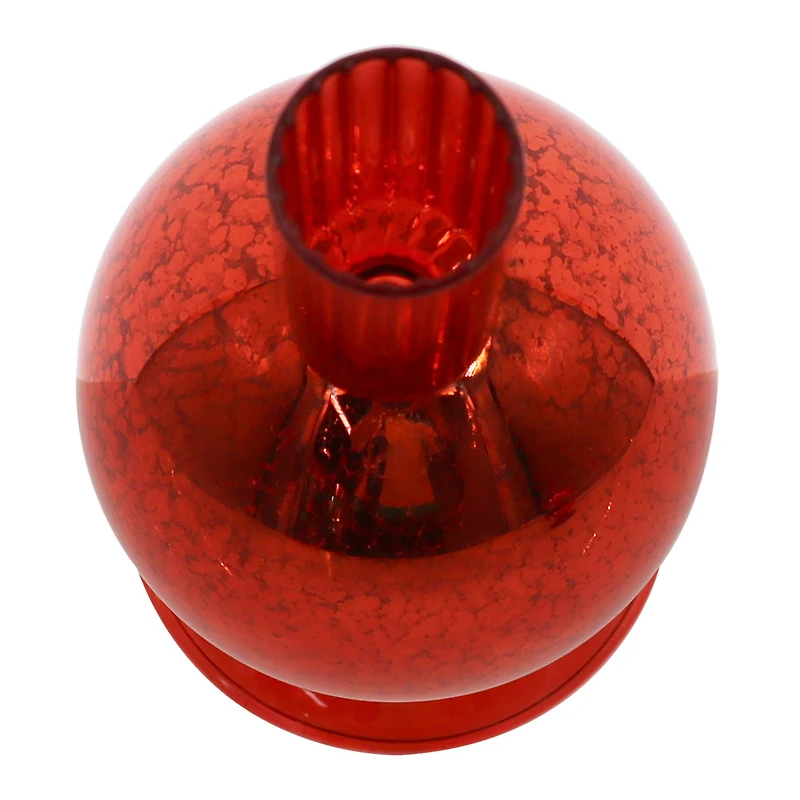 7" Red Cracked Glass Ball Taper Candle Holder by Ashland®