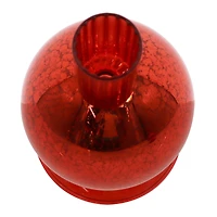 7" Red Cracked Glass Ball Taper Candle Holder by Ashland®