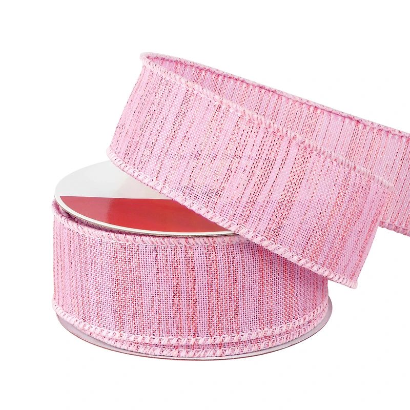 1.5" x 30ft. Blush & Gold Wired Ribbon by Celebrate It®