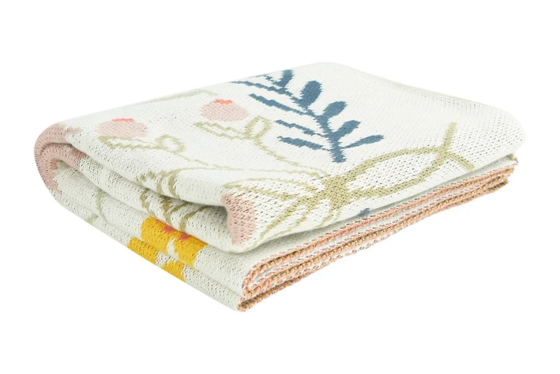 Hello Honey® Cotton Knit Baby Blanket with Bee Pattern