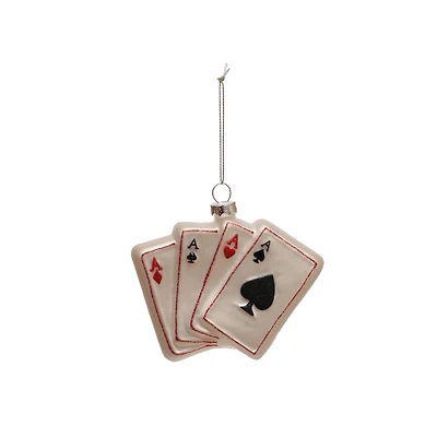 4" Playing Cards Glass Ornament by Ashland®