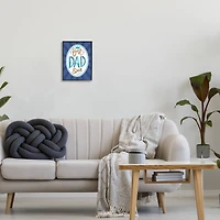 Stupell Industries Best Dad Ever Striped Phrase Framed Giclee Art