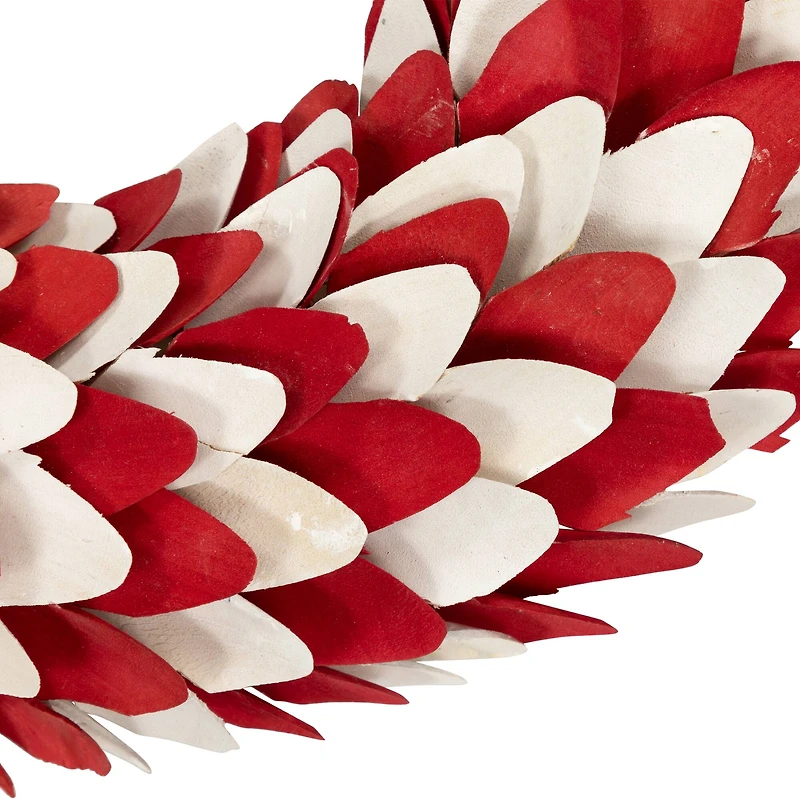 15" Petals & Stars Wooden Americana Wreath