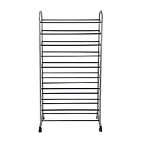 Simplify Gray 10-Tier Mobile Shoe Rack