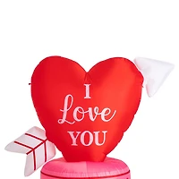 Glitzhome® 5ft. Lighted Valentine's Inflatable Heart Décor