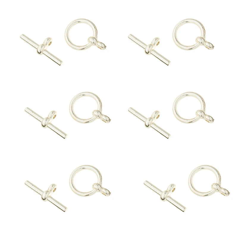 12 Packs: 6 ct. (72 total) Silver Toggle Clasps by Bead Landing™