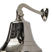 8" Silver Titanic Nautical Bell Wall Accent with Rope Pull