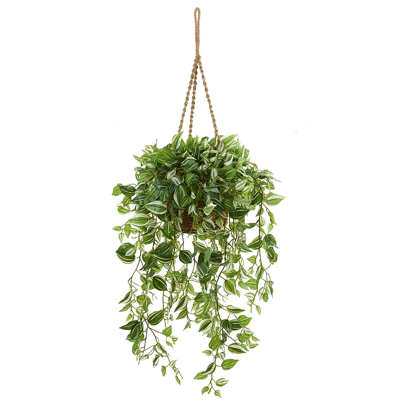 4.2ft. Wandering Jew Artificial Plant in Hanging Basket