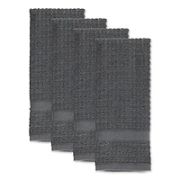 DII® Solid Mineral Gray Waffle Terry Dishtowels, 4ct.