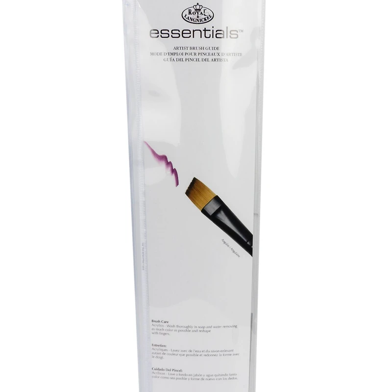 Royal & Langnickel® Essentials™ Acrylic Gold Taklon 5 Piece Angular Brush Set