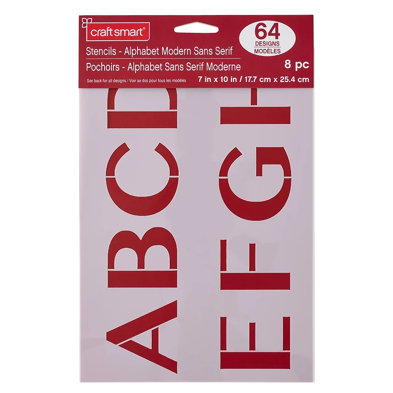 2" Modern Sans Serif Alphabet Stencils by Craft Smart®