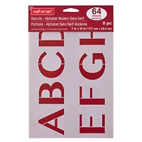2" Modern Sans Serif Alphabet Stencils by Craft Smart®