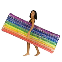 PoolCandy 6ft. Classic Rainbow Deluxe Pool Raft