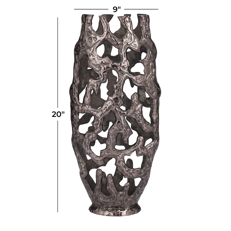 20" Contemporary Aluminum Vase