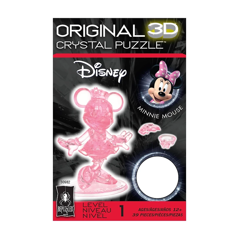 Original 3D Crystal Puzzle™ Disney Minnie Mouse 39 Piece Puzzle