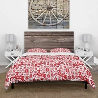 Designart Scandinavian Raindeer with Little Birds And Christmas Tree' Animals Bedding Set