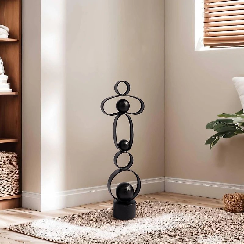 Glitzhome® 25.5" Modern Abstract Metal Sculpture Table Décor