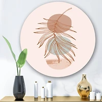 Designart - Moon & Sun Shapes In Retro Terracotta Tones II