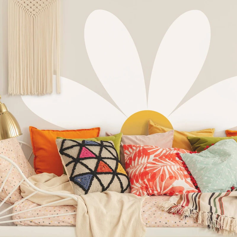 RoomMates Daisy Headboard Peel & Stick Giant Wall Decal Set