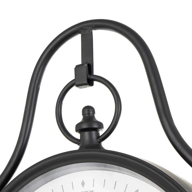 6.75ft. Black Metal Clock