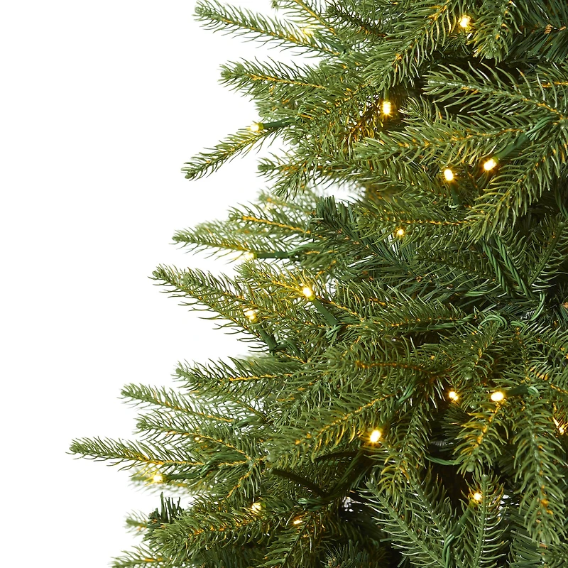 7ft. Pre-Lit Vancouver Fir Natural Look Artificial Christmas Tree with Clear LED Lights