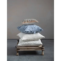 Hello Honey® 20" Square Cotton Slub Pillow With Embroidered Dots & Tassels