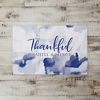 Thankful Grateful Blessed Floor Mat